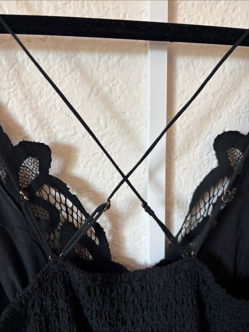 $128 NWT Free People Intimately Adella Strappy Black Lace Maxi Dress - Picture 6 of 10